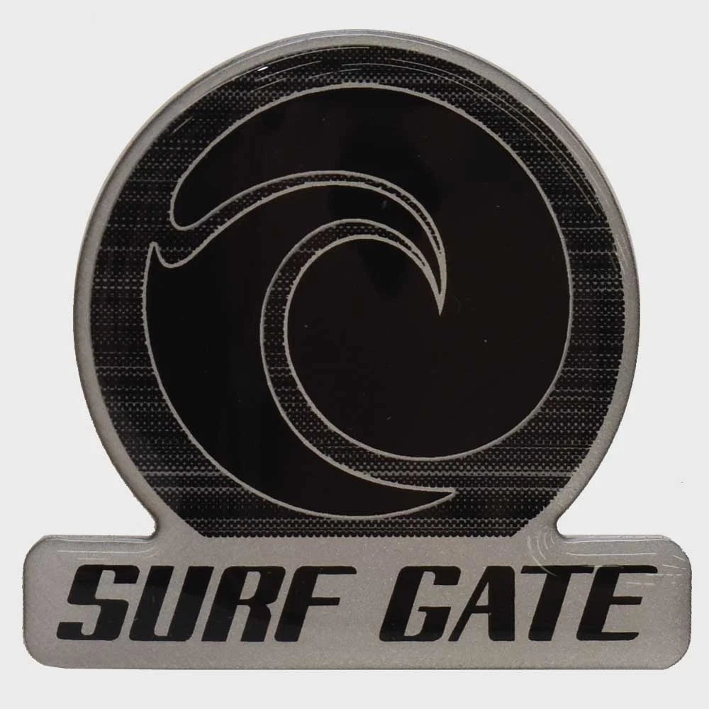 Malibu Boat Raised Emblem Decal 5974806 - Surf Gate Black Silver Sticker
