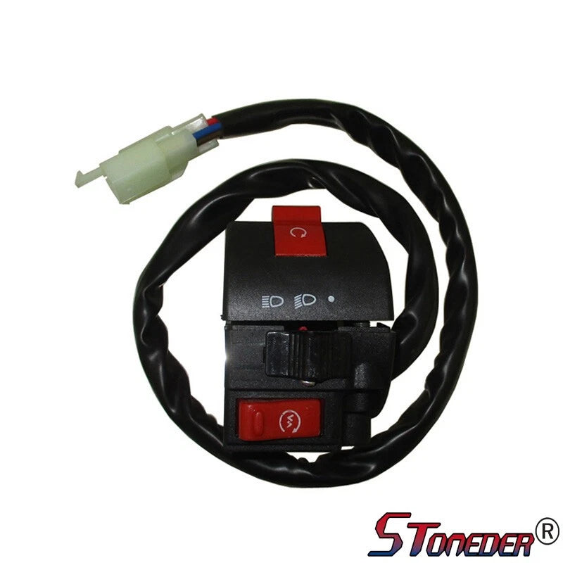 STONEDER 8 Wire 3 Fuction Left Handle Switch Control Assembly for ATV Quad