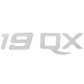 Rinker Boat Raised Decal 2190184 - 19 QX Silver 8 5/8 X 2 3/8 Inch