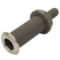 Boat Thru Hull - 3/4 Inch Barbed Plastic Gray Silver