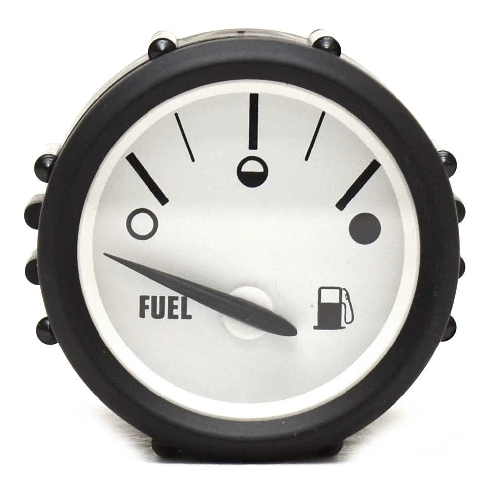 Faria Boat Fuel Level Gauge 0764075 - Black White 2 Inch