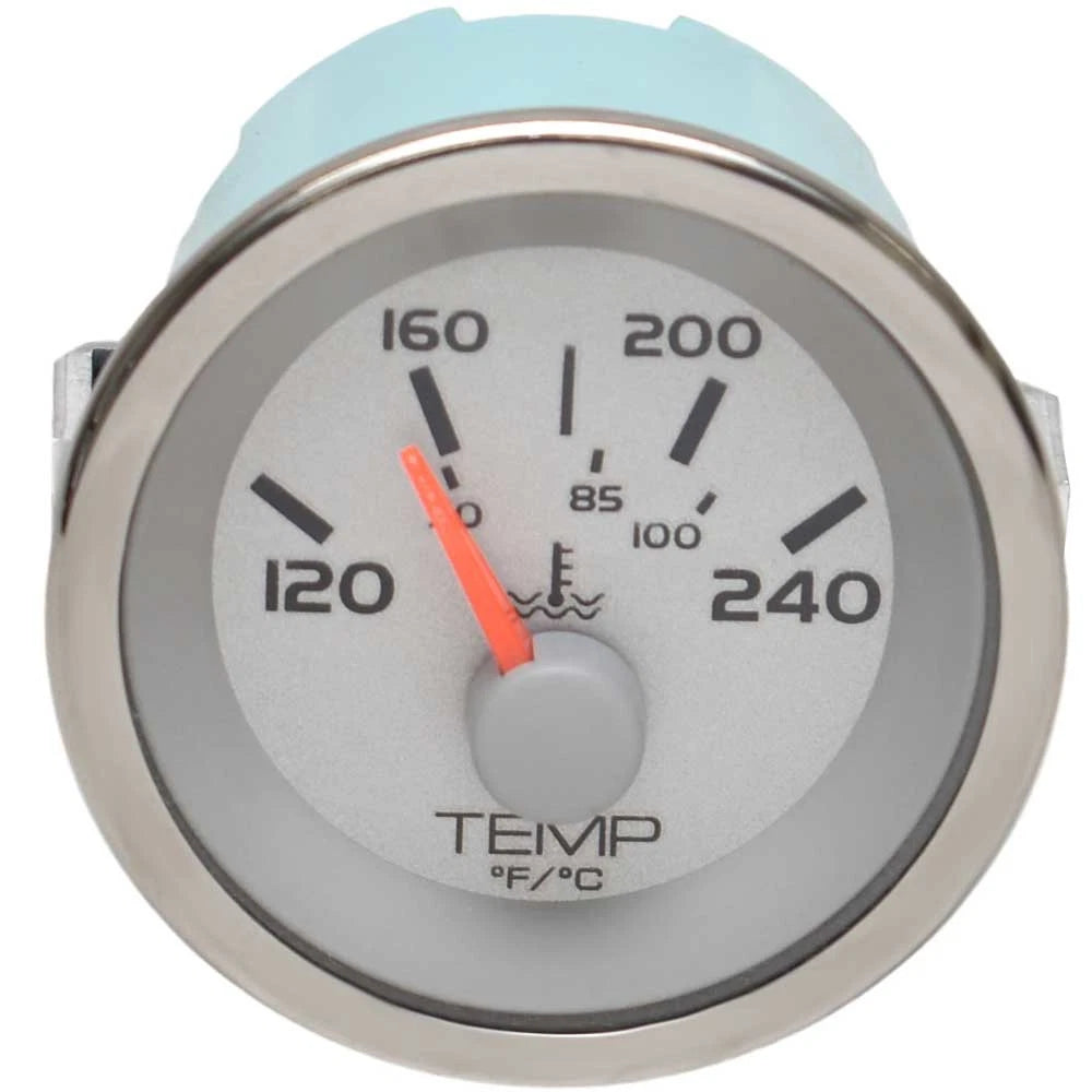 Veethree Marine Boat Temperature Gauge 781945PMFB - 2 Inch Silver