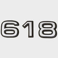 Ranger Boat Raised Logo Decal 202303 - 618 Emblem Black/Silver