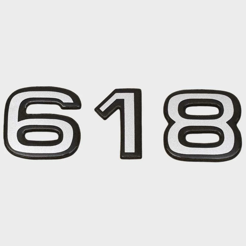 Ranger Boat Raised Logo Decal 202303 - 618 Emblem Black/Silver