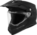 Fly Racing Trekker Solid Helmet Matte Black Medium for Street & Motocross