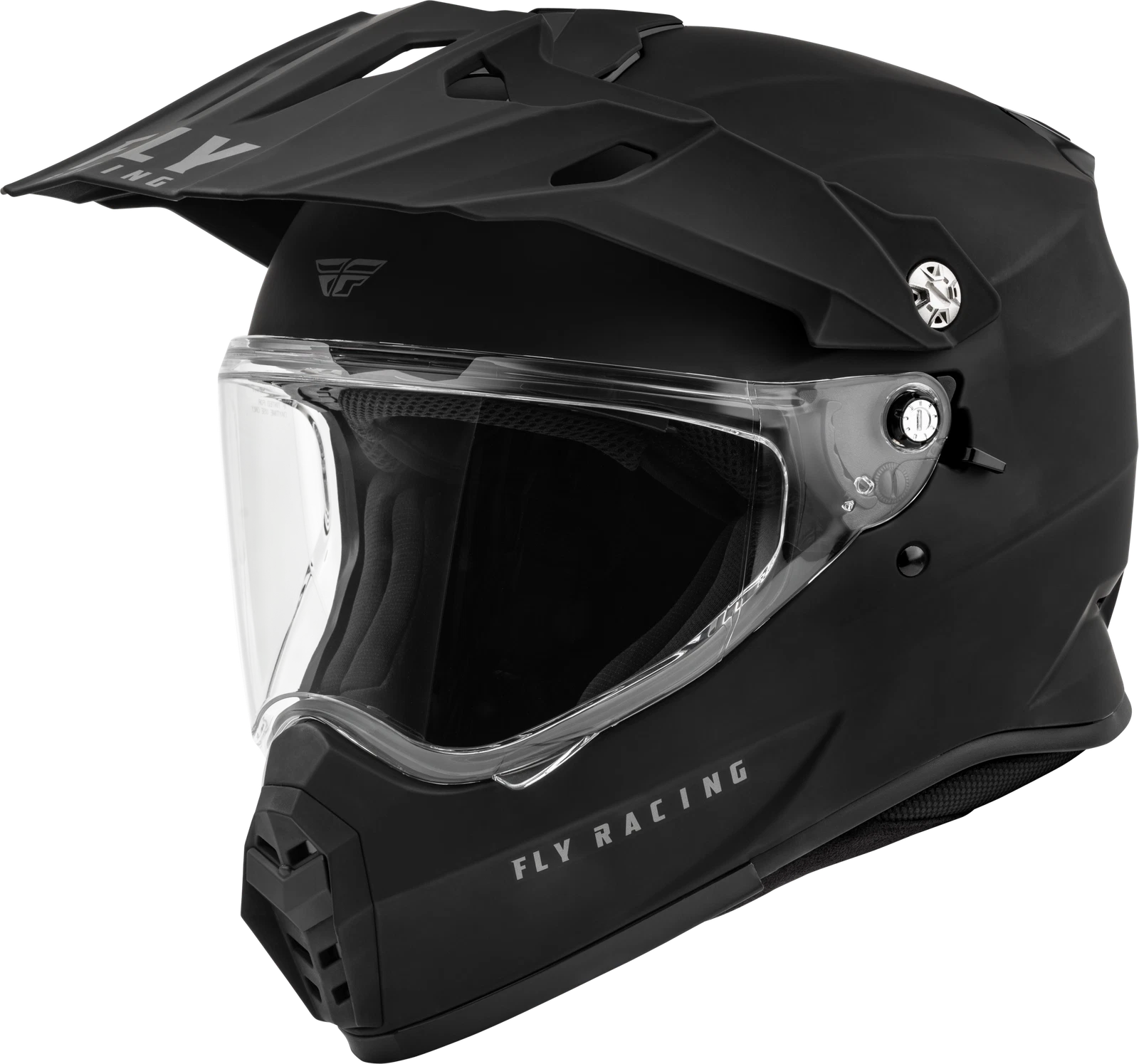 Fly Racing Trekker Solid Helmet Matte Black Medium for Street & Motocross