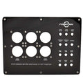 Fountain Boat Blank Switch Panel - Twin Engine 15 X 11 1/4 Inch Black