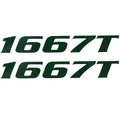 Lowe Boat Decals 1823419 - 134517-01 1667T Forrest Green (set of 2)
