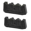 Larson Boats Triple Rod Holders - 8 X 3 Inch Black Plastic/Foam (pair)