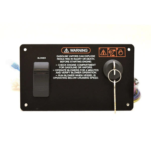 Four Winns Boat Ignition Panel 025-5066 - Black Aluminum 3 Position