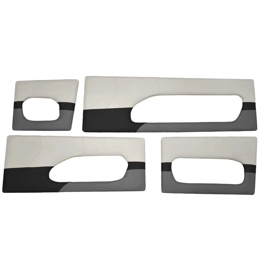 Lowe Boat Cushioned Side Panels 2225144 - White Gray Black (set of 4)