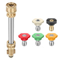 For Ryobi Husky Pressure Washer Quick Connect Adapter with 5 Color Coded Tips