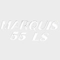 Marquis Yachts Boat Raised Decal Sticker - 55 LS Chrome Plastic
