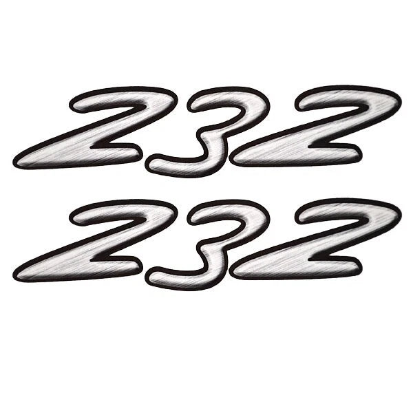 Rinker Boat OEM Decal - 232 Gray - White 5 1/2 X 1 1/8 Inch (pair)