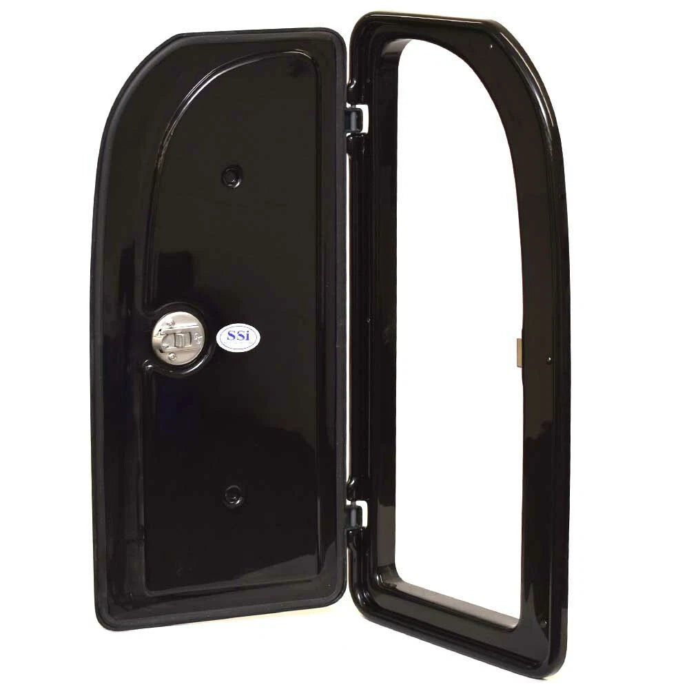 SSi Boat Access Hatch Door - Locking 9 1/4 X 24 3/4 Inch Black Plastic