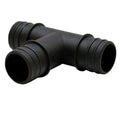Boat T Hose Connector - 4 X 2 3/4 Inch Threaded Black Plastic
