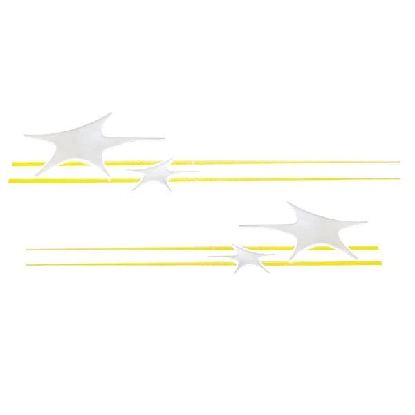 MasterCraft Boat Raised Graphic Decals 758086 - ProStar Yellow (2 PC)