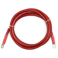 Boat Battery Cable - 9 Foot 2 AWG Wire Red 3/8 Inch Lugs