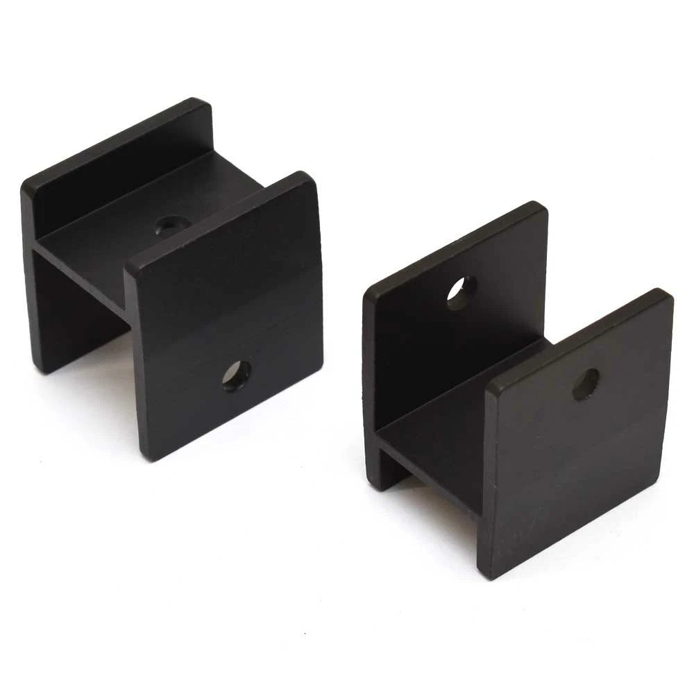Misty Harbor Boat Bimini H-Brackets 99-001523B - Aluminum Black (pair)