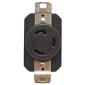 Marinco Boat Locking Power Receptacle - 30A 120V 3-Prong Black