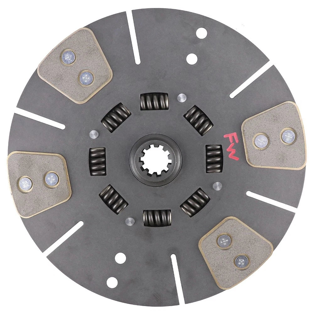 530402 11" Transmission Disc, 4 Pad, with 1-1/8" 10 Spline Hub - Fits Case IH