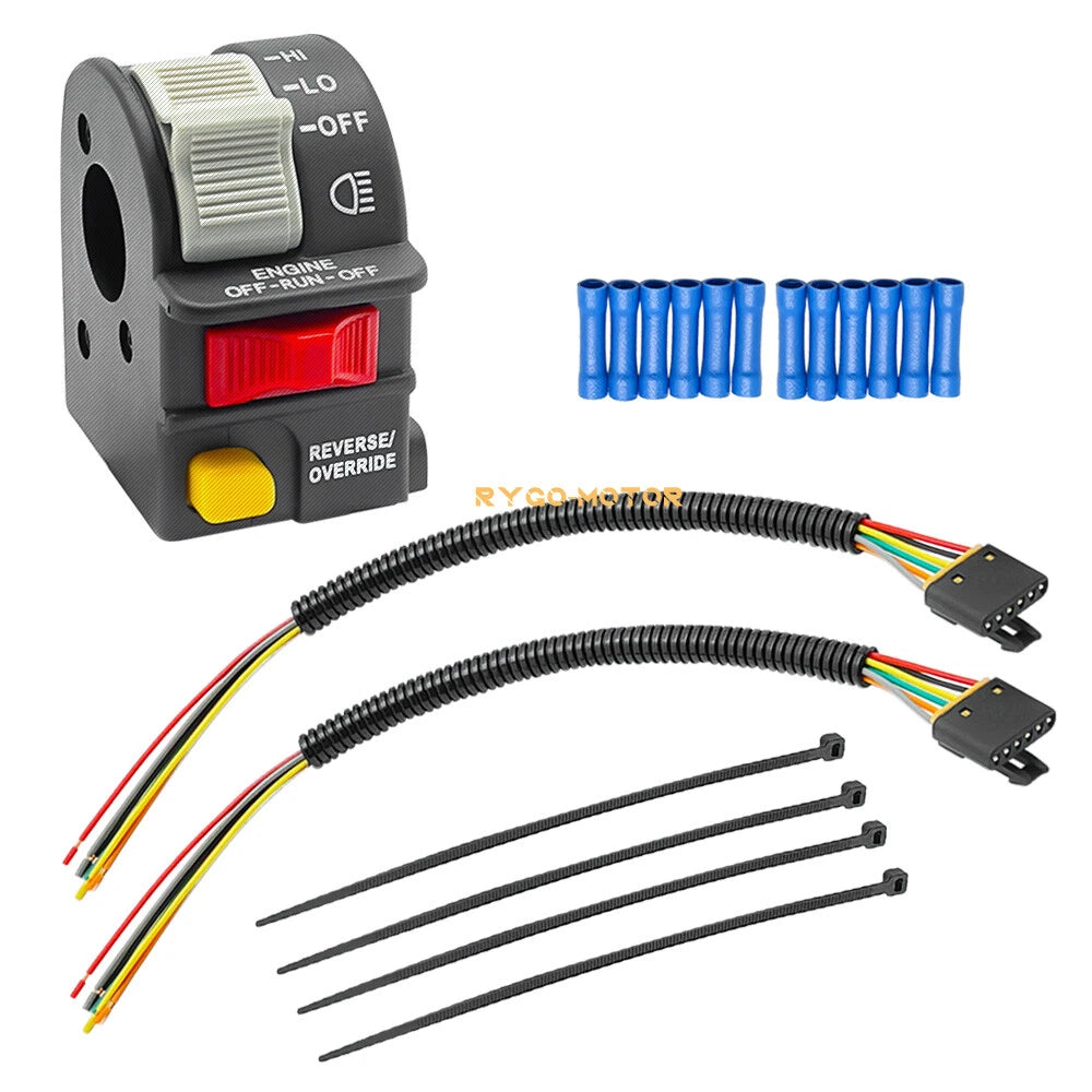 Left Handlebar Switch & Pigtail Harness Pulg Kit for Polaris Sportsman 400 500