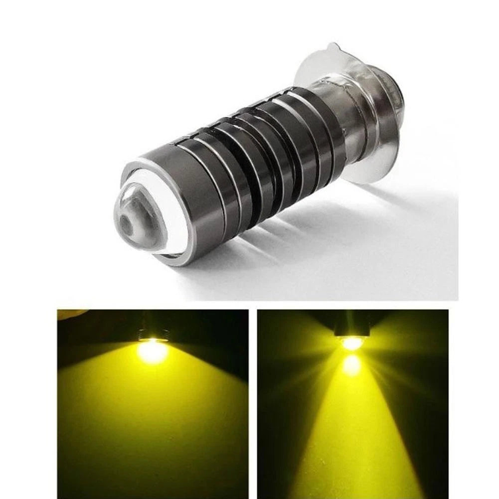 Two-color Small Steel H4/P15D/BA20D Motorcycle Modified LED Light