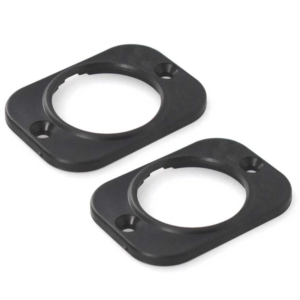 Rinker Boat Rail Base 6966947 - 1 3/8 Inch Black Plastic (pair)