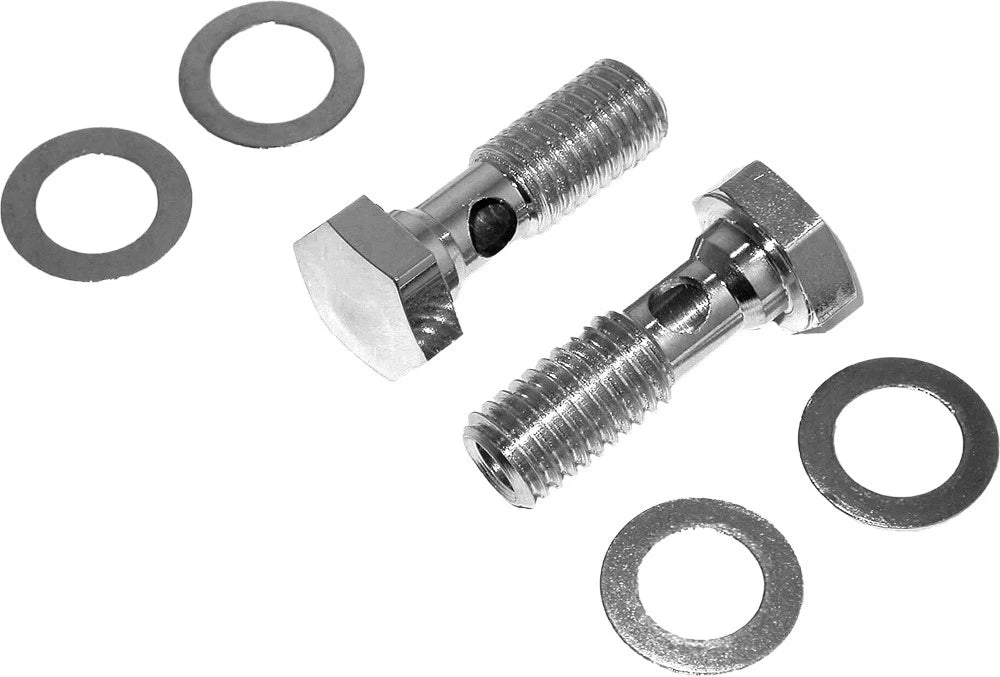 HardDrive Breather Bolts Chrome Pair for Harley-Davidso N FX and Evo Models