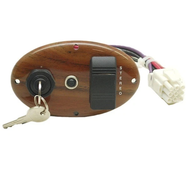 Four Winns Boat Ignition Switch Panel 025-4736 - 4 3/4 Inch Woodgrain