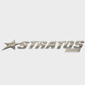 Stratos Boat Raised Brand Decal 205098 - 24 1/4 X 3 3/4 Inch Silver