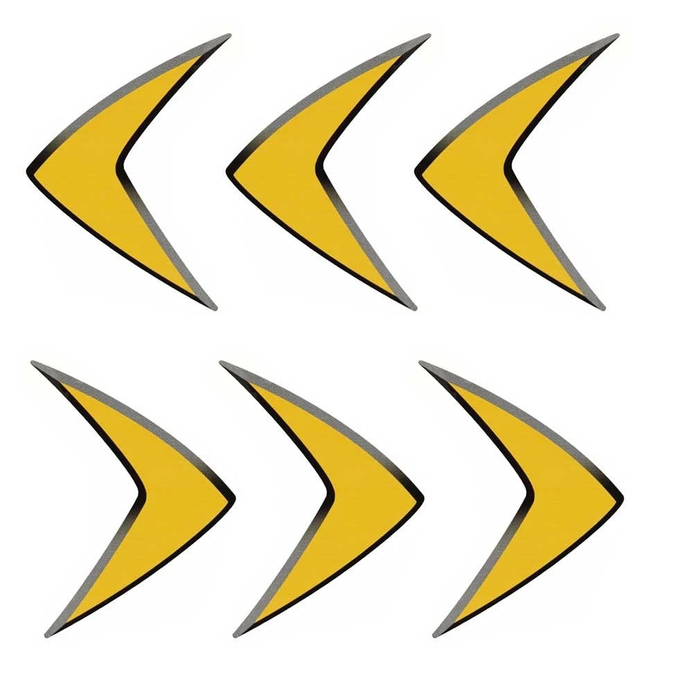 Chaparral Boat Graphic Decals 14.00349 - SSi Yellow Stickers (6PC)