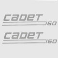 Weeres Pontoon Boat Decals 30000375 - 160 Cadet Silver Stickers (pair)