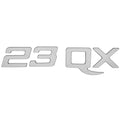 Rinker Boat Raised Decal 2190186 - 23 QX Silver 10 X 2 3/8 Inch