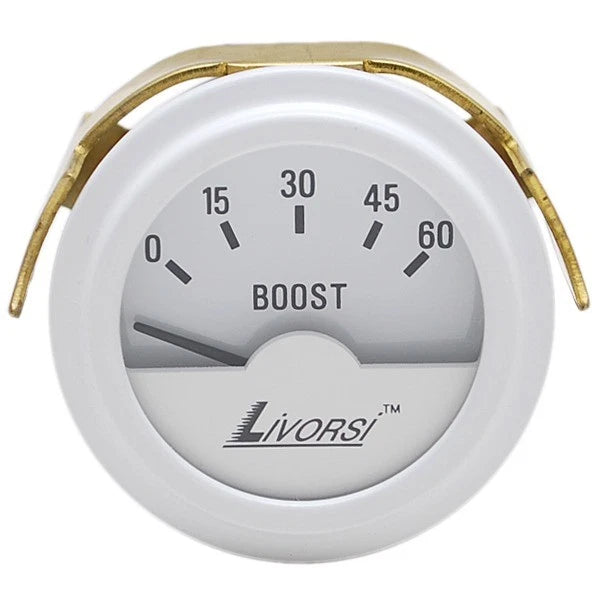 Livorsi Boat Boost Gauge GIB60WW - 2 Inch White