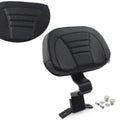 Front Driver Rider Backrest Pad Black for Harley Street Glide FLHX 2009-2020