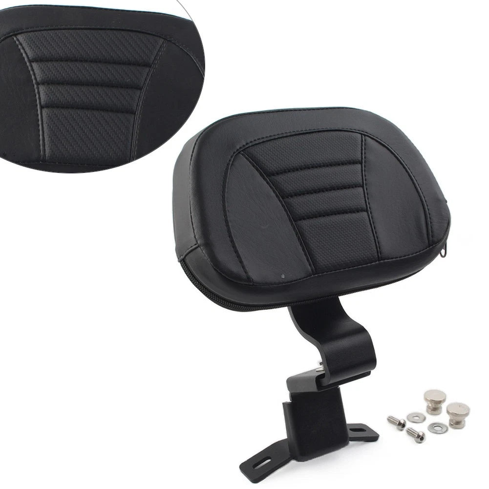 Front Driver Rider Backrest Pad Black for Harley Street Glide FLHX 2009-2020