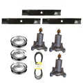 48" Lawn Mower Deck Rebuild Kit Spindles Belt Pulleys Blades: Fits Husqvarna YTH