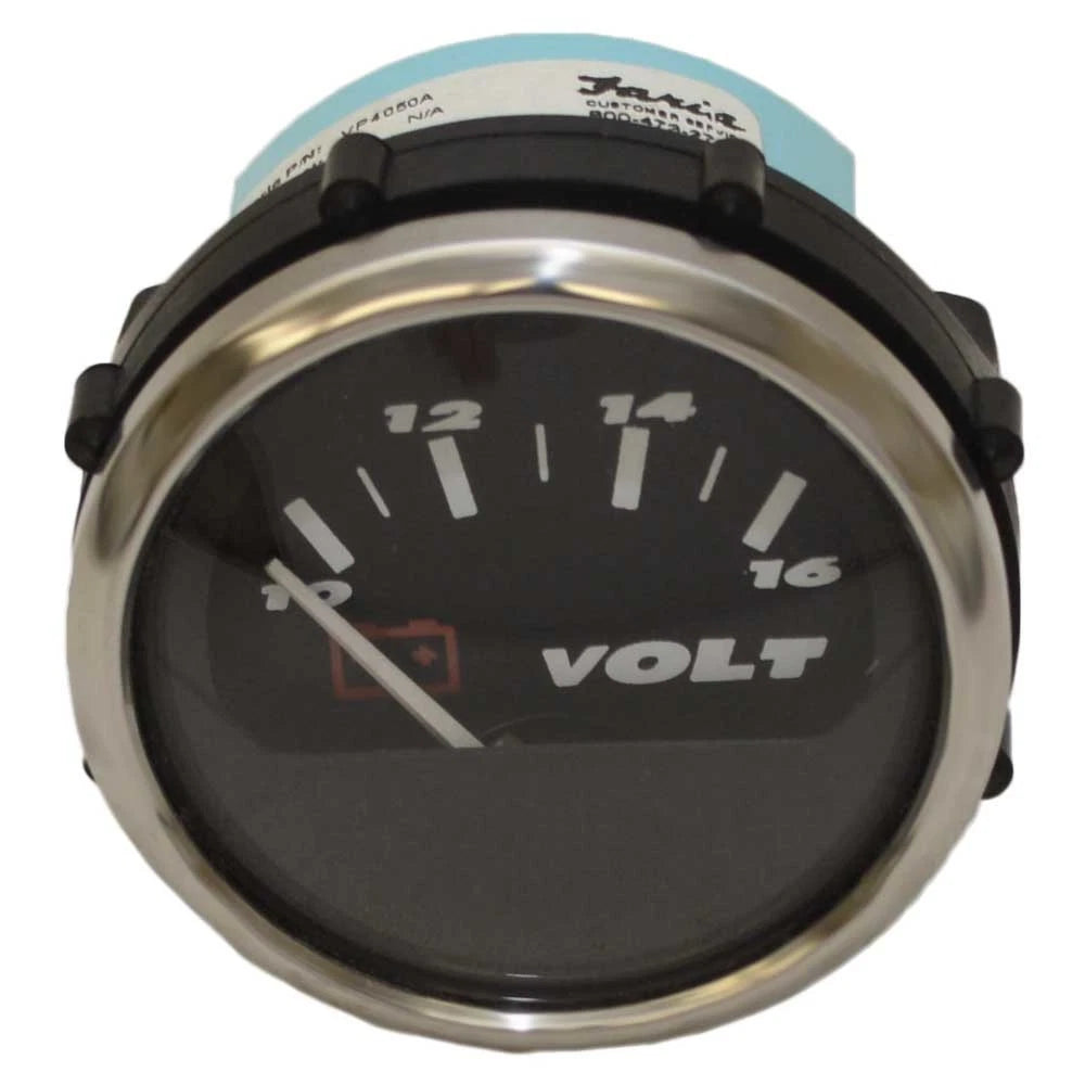 Faria Boat Volt Meter Gauge VP4050A - 10 - 16v 2 Inch Black