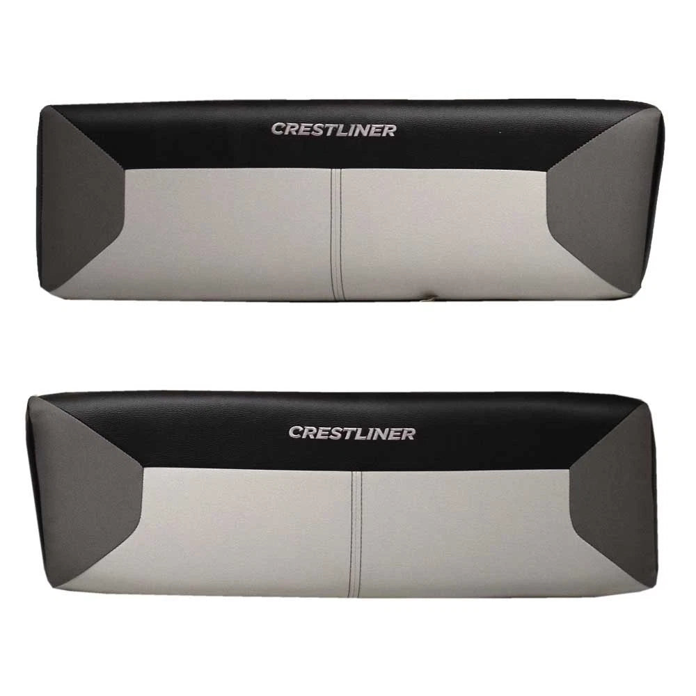 Crestliner Boat Backrest Cushion Set 2279639 - 1650 Gray - Black 2PC