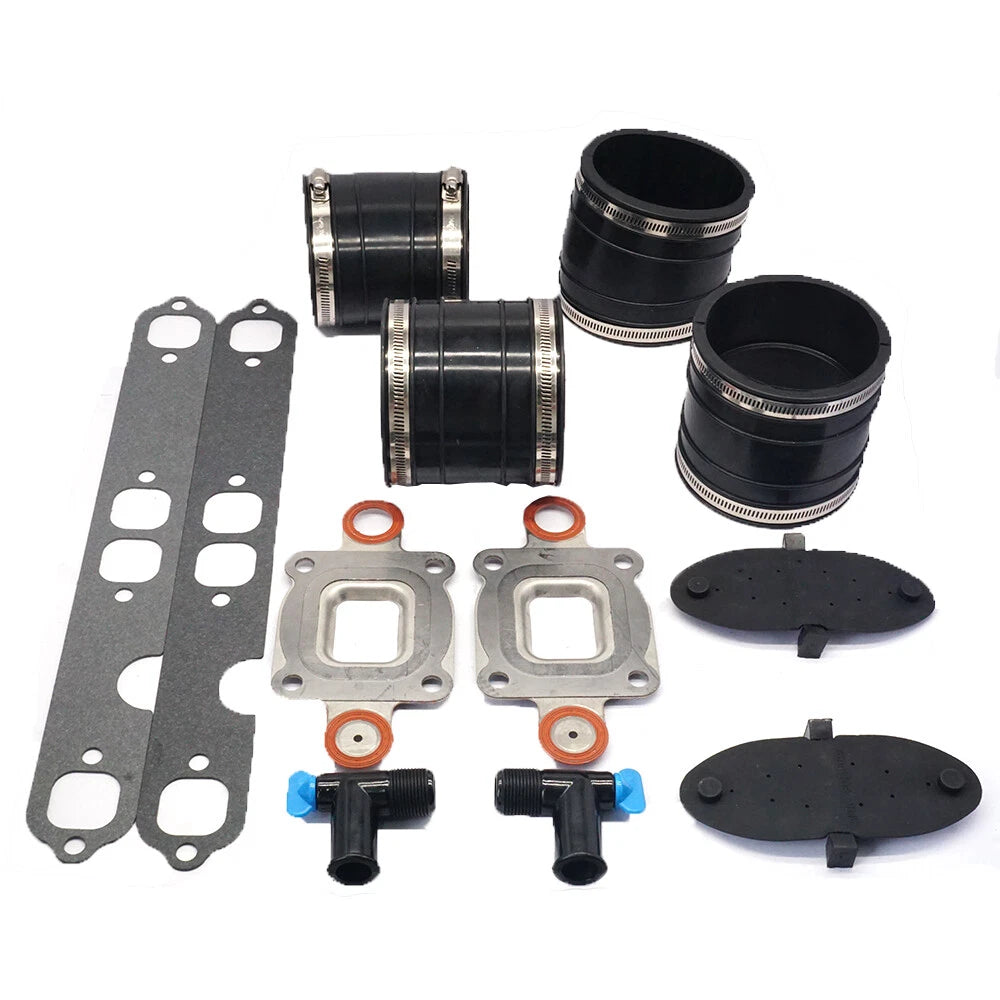 Exhaust Manifold Kit for Mercruiser 4 INCH GM V8 S.B.DRY JOINT (2002-2004) 14358
