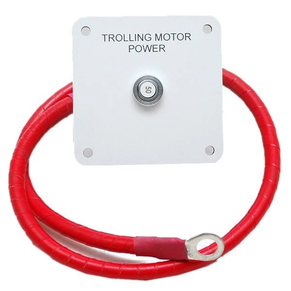 Four Winns 180H White 3 X 3 in Plastic Boat Trolling Motor Power Breaker Panel
