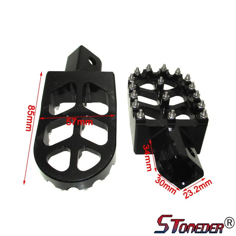 STONEDER CNC Footpegs Foot Rest for 50cc-190cc Motorcycle Pit Dirt Bikes