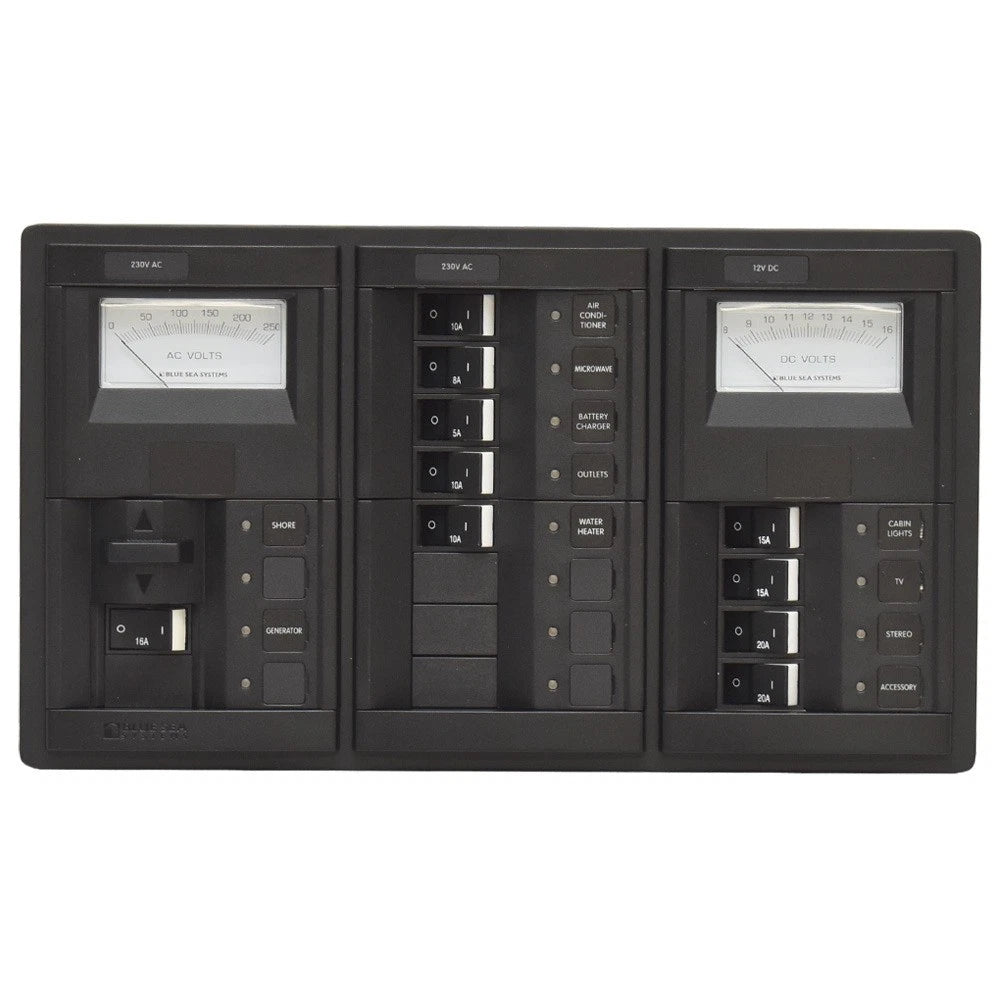 Blue Sea Boat Breaker Panel 3602875 - 360 Series 230V 12V DC