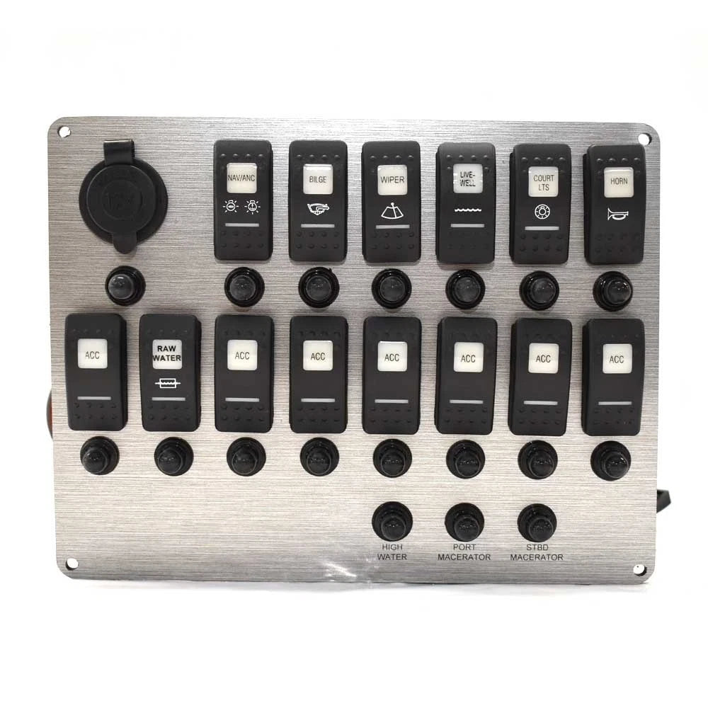 Larson Boat Rocker Switch Panel - Carling 10 X 7 5/8 Inch
