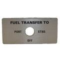 Carver Boat Panel Insert 7119600 - Fuel Transfer 3 X 1 1/2 Inch