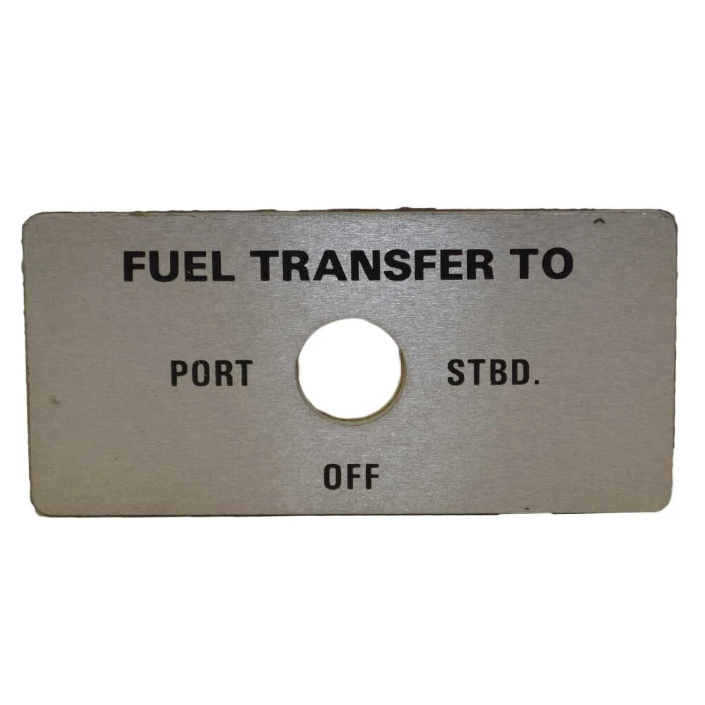 Carver Boat Panel Insert 7119600 - Fuel Transfer 3 X 1 1/2 Inch
