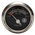 Beede Boat Temperature Gauge 947789 - Ranger 2 Inch Silver Black