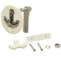 Taco Boat T Handle Latch F42-2500WHSS - Non Locking 2 Inch White Nylon
