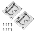 Recessed Boat Hatch Pull Handle 316 Stainless Steel Foldable Ring Lift Marine